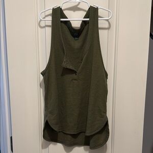 Olive Green Sleeveless Top
